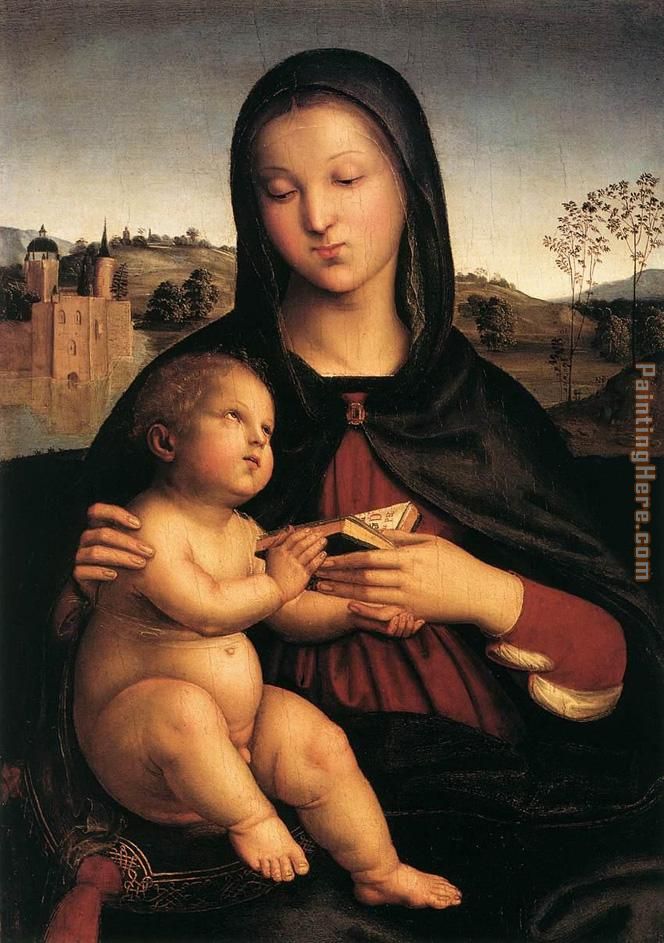 Madonna and Child with Book painting - Raphael Madonna and Child with Book art painting
